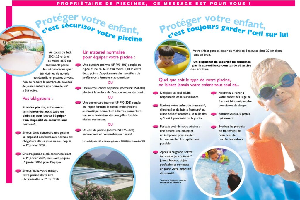 Informations protection et sécurité piscine 02